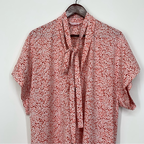Pink Lily Floral Button Front Kimono Style Belted Oversized Short Sleeve Dress - Picture 3 of 15
